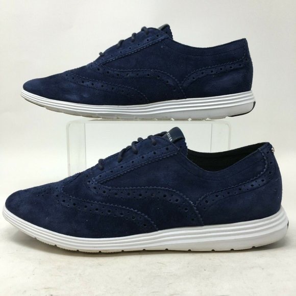 Cole Haan | ZERØGRAND Wingtip Oxford in Blazer Blue - Picture 4 of 9